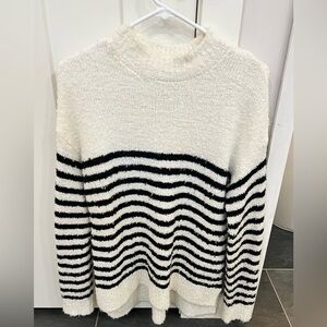 Mystree Striped Black and White Sweater